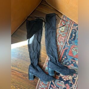 Black Steve Madden Suede Knee High Boots